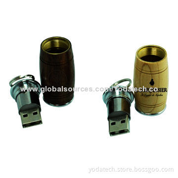 Wooden Barrel Gift USB Flash Drives